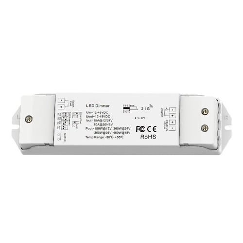 LEDlife rWave LED controller - Push-dim, 12V (180W), 24V (360W), trekontlasting aan beide uiteinden