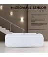 Mikrogolfsensor in wit - Bewegingssensor, max 200W LED, IP65