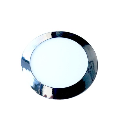 24W Ø30cm LED inbouwpanel - Chroom, rond, 2000lm, Gat: Ø28,5 cm, Afm: Ø30 cm