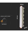 30W LED inbouwpaneel - 2400lm, 43x4,5cm, witte rand, IP20 binnen