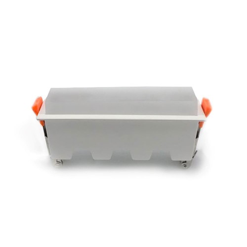 10W LED lineair inbouwpaneel - 700lm, 6400K, IP20, gat: 13,8x3,2 cm, witte rand