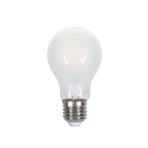 E27 7W A60 LED lamp - Mat glas, filament, 840lm, warm wit