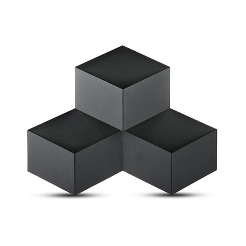 9W LED wandlamp, zwart - 990lm, 3000K, IP20, aluminium, binnen