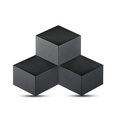 9W LED wandlamp, zwart - 990lm, 3000K, IP20, aluminium, binnen