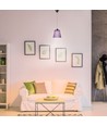 7W LED pendellamp / plafondlamp - Chroom met paarse kap, 4000K, Ø15cm, 90 graden stralingshoek