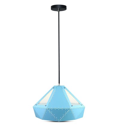 Pastel Prisma hanglamp (E27) - blauw, Ø310*180mm
