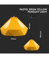 E27 Prism hanglamp - Geel, metaal, Ø31x18cm, zonder lichtbron