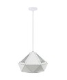 Pastel Prism witte hanglamp, E27 fitting - Ø31cm, metaal, 5 jaar garantie, zonder lichtbron