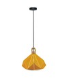 Pastel Wooden Prism hanglamp, geel - E27 fitting, 320x270mm, max 60W, 5 jaar garantie