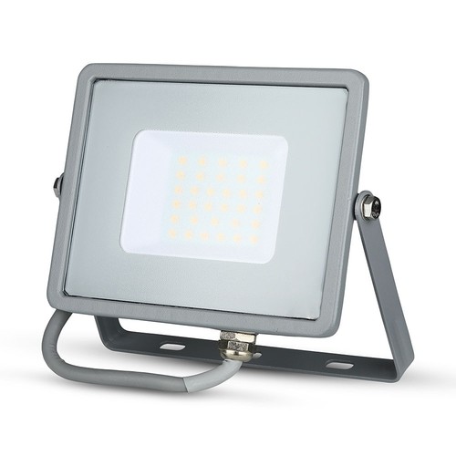 30W LED breedstraler, Samsung LED chip - 80lm/W, IP65, Grijs, 5 jaar garantie, buiten