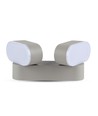12W dubbele roteerbare wandlamp - IP65 buiten, 2 koppen, grijs, 3000K, 1320lm