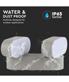 12W dubbele roteerbare wandlamp - IP65 buiten, 2 koppen, grijs, 3000K, 1320lm