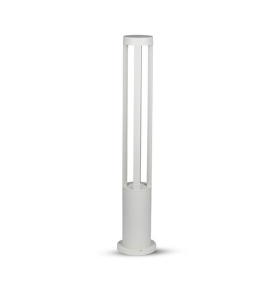 10W paaltjeslamp - LED, 6400K, wit huis, 80cm hoogte