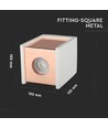 GU10 opbouwspot van gips - Vierkant, mat roségoud, IP20 binnen, zonder lichtbron