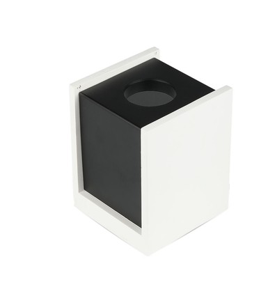 GU10 opbouwspot voor gips - Square, Pistol Black, vierkant, zonder lichtbron