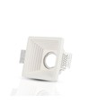 Vierkante gips inbouwspot voor GU10 - Gat: 12,5 x 12,5 cm, wit