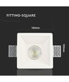GU10 lamp - gips, inbouw, wit, vierkant