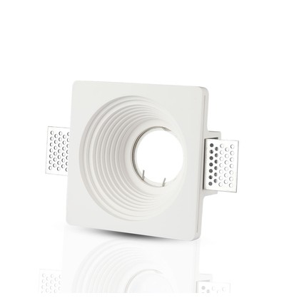 GU10 inbouwspot in gips - Rond, wit, Ø12,5 cm gat, IP20