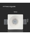 GU10 inbouwspot in gips - Rond, wit, Ø12,5 cm gat, IP20