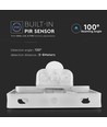 10W LED breedstraler met sensor, wit - Samsung LED, IP65, PIR