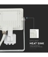 10W LED breedstraler met sensor, wit - Samsung LED, IP65, PIR
