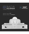PIR Sensor Schijnwerper 30W - Samsung Chip, 3000K, Wit Behuizing