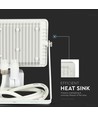 30W LED breedstraler met sensor, Samsung LED - IP65, wit, 3000K