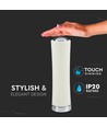 18W LED design tafellamp - Touch dimbaar, 1200lm, 3000K, chroom finish