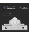 20W LED breedstraler met sensor - Samsung LED chip, wit, IP65, warm wit