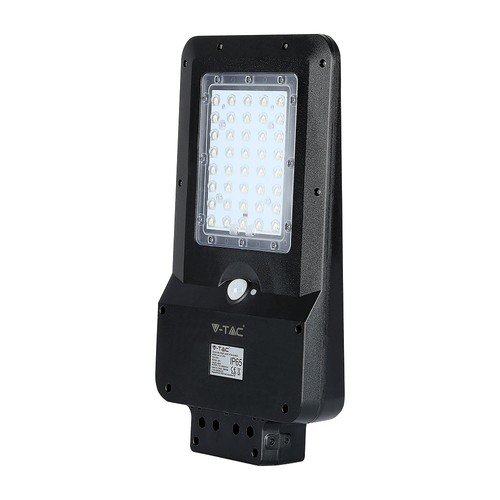 15W LED solar straatverlichting - 1600lm, IP65, zwart, bewegingssensor, 7.4V lithium batterij