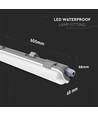 120cm 18W waterdicht compleet LED armatuur - 1700lm, IP65, 120 graden