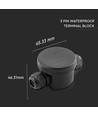 Waterdichte 2-weg kabeldoos - IP66, zwart, 24A, UV-bestendig, 450V, voor breedstralers