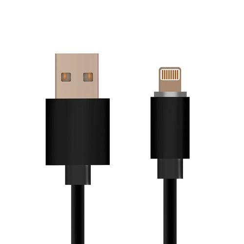 1,5m zwarte MFi Lightning kabel - 2A, Apple gecertificeerd, duurzaam design