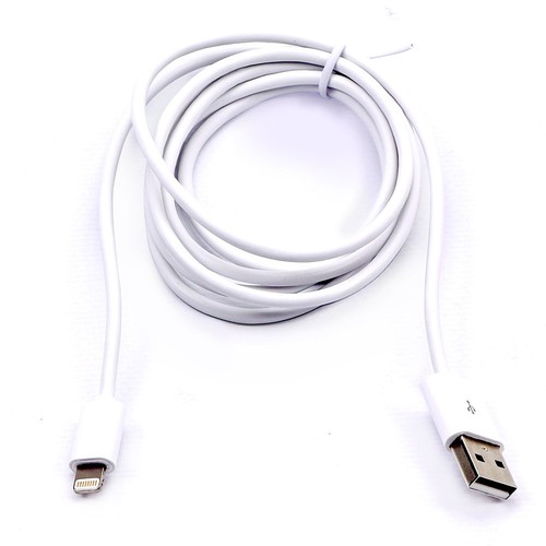 1,5m MFI Lightning naar USB kabel, 2.4A - Wit, Apple gecertificeerd, flexibel en duurzaam
