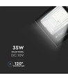 35W Solara LED breedstraler met zonnepaneel - IP65, zwart, afstandsbediening