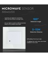 Wandmontage magnetronsensor - Wit, voor inbouw, max 300W