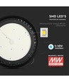 500W LED High Bay, Samsung Chip - 120 graden, Meanwell driver, dimbaar, zwarte behuizing, Ø36cm