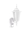 V-Tac witte wandlamp met sensor - IP44 buiten, E27 fitting, zonder lichtbron