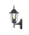 E27 Wandlamp m. sensor - IP44 buiten, zwart, zonder lichtbron