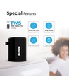 5W draagbare Bluetooth-luidspreker - Zwart, 1500mAh, TWS, microfoon