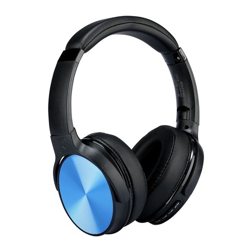 Draadloze Bluetooth hoofdtelefoon met draaibare oorschelpen, blauw - Tot 12 uur speeltijd, 10m bereik