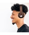 Draadloze Bluetooth-hoofdtelefoon met verstelbare beugel - 12 uur speeltijd, bruin