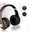 Draadloze Bluetooth-hoofdtelefoon met verstelbare beugel - 12 uur speeltijd, bruin