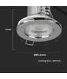 5W Ø8,15cm LED inbouwspot - Brandvertragend, Samsung LED chip, IP65, dimbaar, Gat: Ø5,7 cm, Afm: Ø8,15 cm