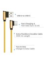 1M USB-kabel Type-C - Goud (Diamond Serie)