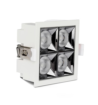 16W Samsung Chip LED inbouwspot - Vierkant, RA90, Gat: 8,5 x 8,5 cm, Afm: 9,3 x 9,3 cm