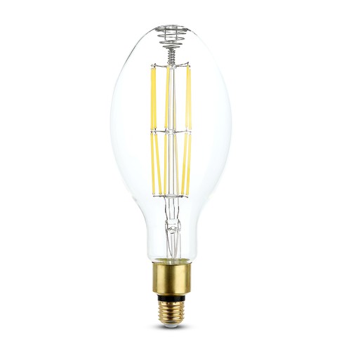 E27 24W LED ED120 filament lamp - 160lm/W, 4000lm, helder glas, 6400K, Ø12cm, hoogte 30cm