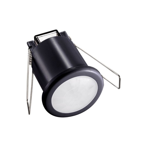 PIR plafond-inbouwsensor Ø4cm, 360° - Zwart, IP20, detectiebereik tot 8m, zaagmaat: Ø4cm