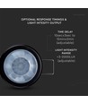 PIR plafond-inbouwsensor Ø4cm, 360° - Zwart, IP20, detectiebereik tot 8m, zaagmaat: Ø4cm