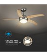 60W plafondventilator - LED, lichtbord, RF-bediening, 5 bladen, AC motor